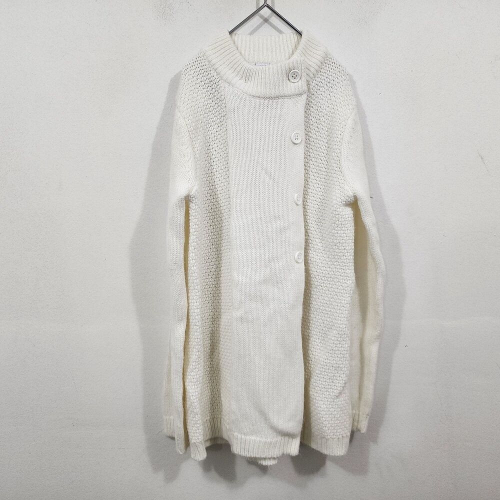 Janie and Jack Girls Mock Neck Cardigan Sweater Ivory White Stretch Knit Size 8